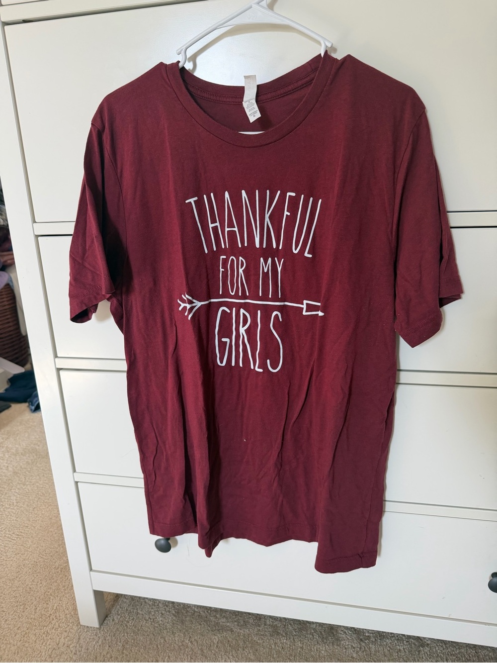 Women’s Burgundy 'Thankful For My Girls' Graphic Tee